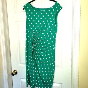 Dressbarn Size 12 Green/White Dress
